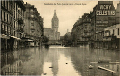Inondation de Paris, Janvier-Février 1910 - Rue de Lyon à Paris 12e