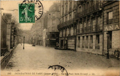Paris Inondations 1910 Rue des Fosses Saint-Bernard à Paris