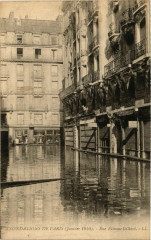 Paris Inondations 1910 Rue etienne Gilbert à Paris