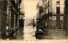 Paris Inondations 1910 Rue de Bourgogne à Paris