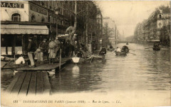 Carte postale ancienne Inondations de Paris (Janvier 1910) - Rue de Lyon
                                                                     à Paris 12e
                                