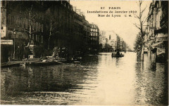 Paris Inondations 1910 Rue de Lyon à Paris