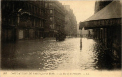 Paris Inondations 1910 Rue de la Pepiniere à Paris