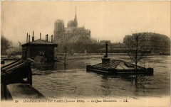 Paris Inondations 1910 Quai Montebello à Paris