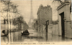 Paris Inondations 1910 Quai de Grenelle à Paris