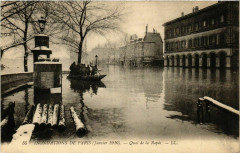 Carte postale ancienne Paris Inondations 1910 Quai de la Rapée
                                                                     à Paris
                                