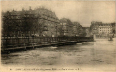 Paris Inondations 1910 Pont d'Arcole à Paris