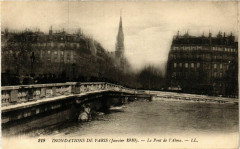 Paris Inondations 1910 Pont de l'Alma à Paris
