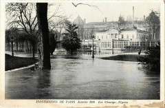 Paris Inondations 1910 Les Champs-Elysées à Paris