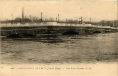 Paris Inondations 1910 Pont de la Concorde à Paris