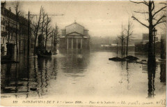Carte postale ancienne Inondations de Paris (Janvier 1910) - Place de la Nativité
                                                                     à Paris 12e
                                