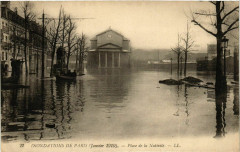 Carte postale ancienne Inondations de Paris (Janvier 1910) - Place de la Nativité
                                                                     à Paris 12e
                                