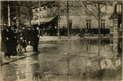 Paris Inondations 1910 Place de l'Alma à Paris