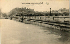 Paris Inondations 1910 Pont de l'Alma à Paris
