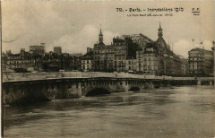 Paris Inondations 1910 Le Pont Neuf à Paris
