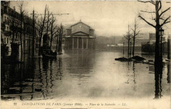 Carte postale ancienne Inondations de Paris (Janvier 1910) - Place de la Nativité
                                                                     à Paris 12e
                                