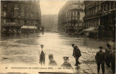 Paris Inondations 1910 Place de Rome à Paris