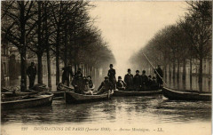 Paris Inondations 1910 Avenue Montaigne à Paris