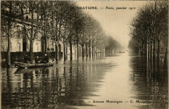 Paris Inondations 1910 Avenue Montaigne à Paris