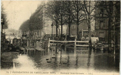Paris Inondations 1910 Bd Saint-Germain à Paris