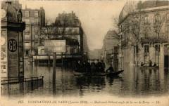 Paris Inondations 1910 Boulevard Diderot à Paris