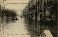 Paris Inondations 1910 Esplanade des Invalides Hotel de Sagan à Paris