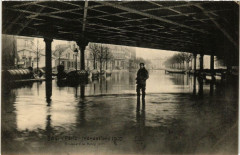 Paris Inondation 1910. Boulevard de Bercy à Paris