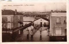 Paris Inondation 1910. 505 La Rue Leblanc à Paris