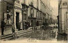 Paris Crue de la Seine 1910 Rue Hautefeuille à Paris