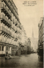 Paris Crue de la Seine 1910 Rue de Pontoise à Paris