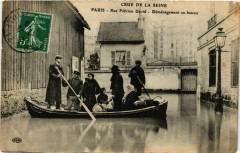 Paris Crue de la Seine 1910 Rue Felicien David à Paris