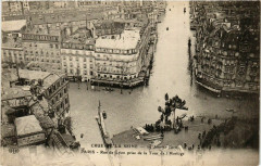 Carte postale ancienne Crue de la Seine - 29 Janvier 1910 - Rue de Lyon prise de la Tour de l'Horloge
                                                                     à Paris 12e
                                