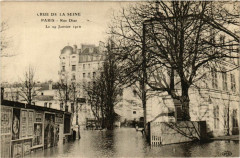 Carte postale ancienne Crue de la Seine - Rue Diaz - Le 29 Janvier 1910
                                                                     à Paris 16e
                                