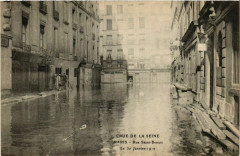 Paris Crue de la Seine 1910 Rue Saint-Benoit à Paris