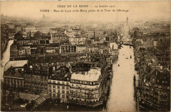 Carte postale ancienne Rues de Lyon et de Bercy prises de la Tour de l'Horloge
                                                                     à Paris 12e
                                