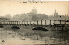 Paris Crue de la Seine 1910 Pont N - D à Paris