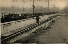 Carte postale ancienne Crue de la Seine - Pont de Tolbiac - Le 27 Janvier 1910
                                                                     à Paris 12e
                                