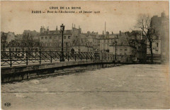 Paris Crue de la Seine 1910 Pont de l'Archeveche à Paris