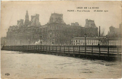 Paris Crue de la Seine 1910 Pont d'Arcole à Paris