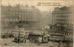 Paris Crue de la Seine 1910 Cour du Havre Rue du Havre à Paris