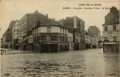 Carte postale ancienne Crue de la Seine - Grenelle - Carrefour Violet - 28 Janvier 1910
                                                                     à Paris 15e
                                