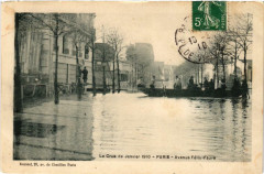 Le Crue de Janvier 1910 Paris Avenue Felix-Faure -
																					75000 Paris
																			
