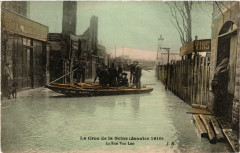 La Crue de la Seine (Janvier 1910) - La Rue Van Loo à Passy à Paris 16e