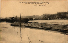 La Crue de la Seine 60 vers le Pont des Saints-Peres