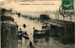 Charenton Inondation 1910. Boulevard de Bercy