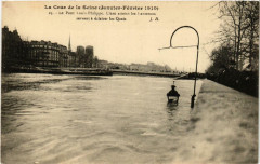 Crue de la Seine 23 Le Pont Louis-Philippe. les Lanternes