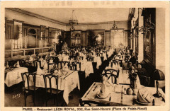 Paris (1e) 202 Rue Saint-Honore. Restaurant Leon Royal -
																					75001 Paris 1er
																			