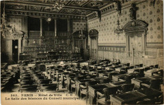 Paris 4e Hotel de Ville La Salle des seances ed. C.M à Paris 4e