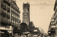 Paris (4e) Rue de Rivoli. et Tour Saint-Jacques -
																					75004 Paris 4e
																			