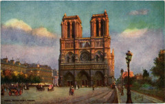 Paris (4e) N - D. façade à Paris 4e